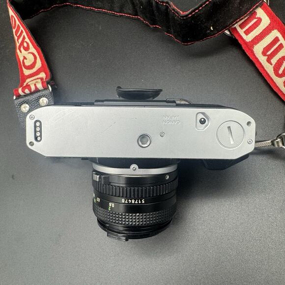 Canon AE-1 Program 35mm film SLR w/ Canon FD 50mm Lens & Accessories Untested - Picture 7 of 12